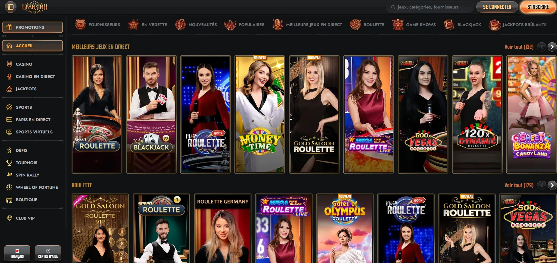 Gransino Casino live